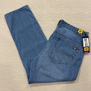 CAT Caterpillar Rigid Work Jeans Mens 40 x 32 Tough 100% Cotton Denim Pants